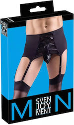 Svenjoyment Sexy Men's Lace Suspender Belt Black Xl