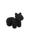 Hocker Teddy Schwarz 55x110x83cm 1Stück