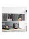 Wand Wohnzimmer Schrank aus Spanplatte Grau 60x30x41cm