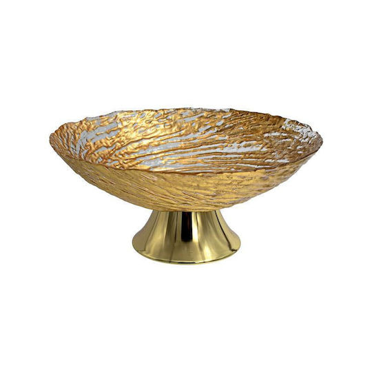 Fylliana Fl26 Decorative Bowl Pedestal Gold 26x26x10cm
