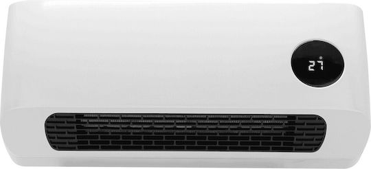 Керамичен стенен нагревател Elite Ehh-1380 2000W Wi-Fi PTC нагревател 2 степени 45°C таймер функция за отворен прозорец бял