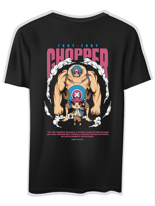T-Shirt One Piece Chopper Popkultur Schwarz