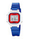 Skmei Digital Damenuhr 30.1mm Batterie mit Blauem Gummiarmband