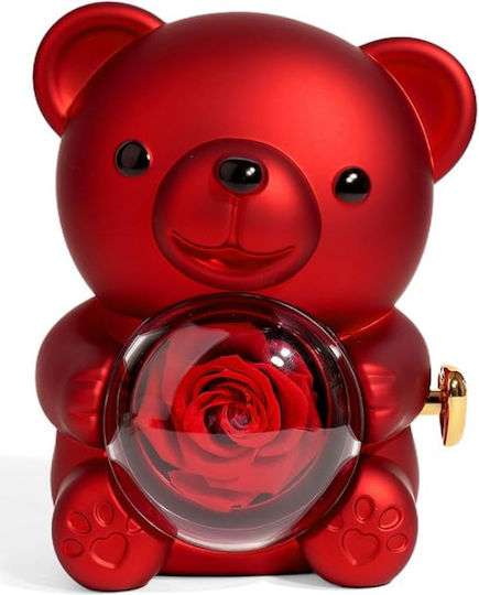 Αρκουδάκι Τριαντάφυλλο Κουτί Κοσμημάτων Forever Rose Bear Δώρο Αγ Βαλεντίνου 85179 Κόκκινο