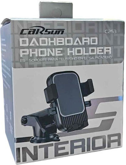 Carsun Βάση Κινητού Αυτοκινήτου με Ρυθμιζόμενα Άγκιστρα Μαύρη
