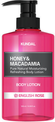 Kundal Loțiune de Corp Hidratantă Honey & Macadamia English Rose pentru Piele Uscată 500ml