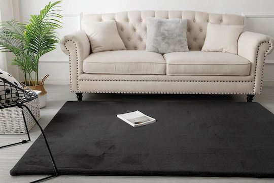 Lino Home Противоплъзгащо Килим Правоъгълена Черно