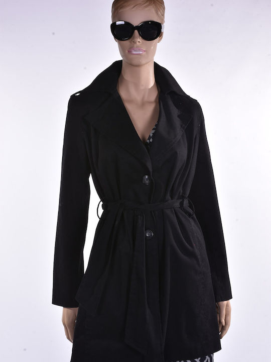 Damen Black Trenchcoat