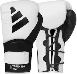 adidas Hybrid 350 Γάντια Πυγμαχίας Δερμάτινα για Αγώνα Λευκά