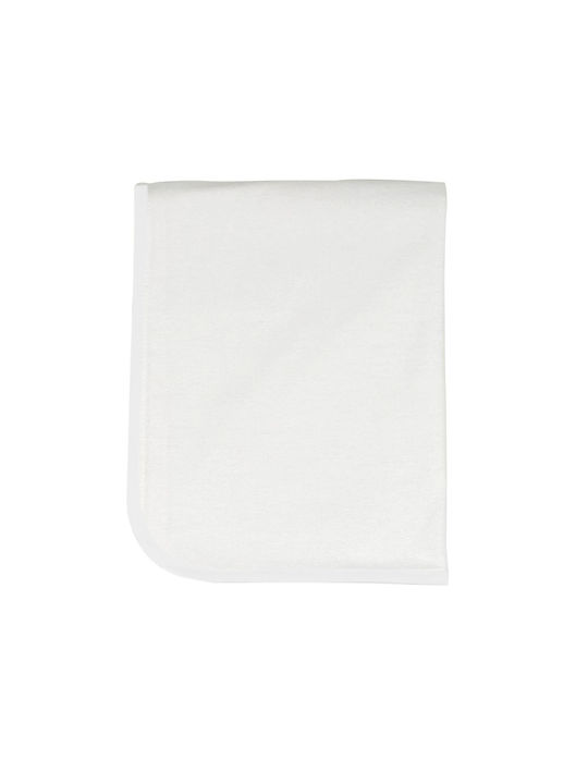 Baby Star Piping Flannel Swaddle Wrap White 85x85cm.