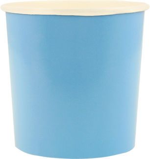 Meri Meri Cornflower Einwegbecher Papier Blau 256ml 8Stück