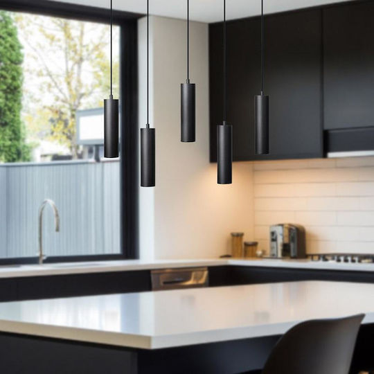 Fylliana Pendant Light Black with Socket E27 65x10x100cm