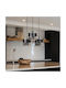 Fylliana Κρεμαστό Φωτιστικό Ασημί με Ντουί E27 30x80x80εκ.