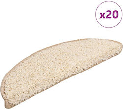 Treppenmatten 20 Stück Creme 56x17x3 cm
