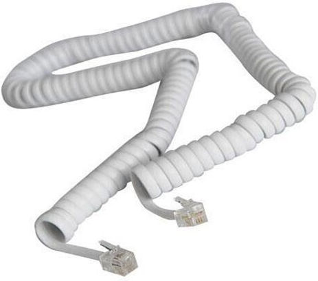 3M Σπιράλ Τηλεφωνικό Καλώδιο RJ11 6P4C 3m Λευκό (30916-215)