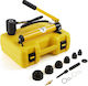Vevor 10 Ton Hydraulic Knockout Punch Kit 1/2" Έως 2" Conduit Hole Cutter Set Ko Tool Kit Puncher 6 Piece Metal Sheet Driver Tools Aluminium Brass Inox Fiberglass Plastic
