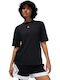 Damen Sport Kurzärmeliges Top Schwarz