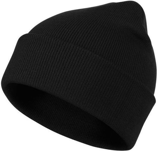 Beanie Unisex Σκούφος Πλεκτός σε Μαύρο χρώμα