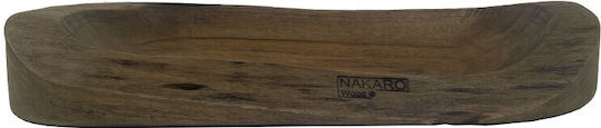 Nakaro Wood Μπωλ Σερβιρίσματος Στρογγυλό Ξύλινο με Διάμετρο 50εκ.