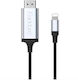 Earldom Cable HDMI male - Lightning male 2m Μαύρο