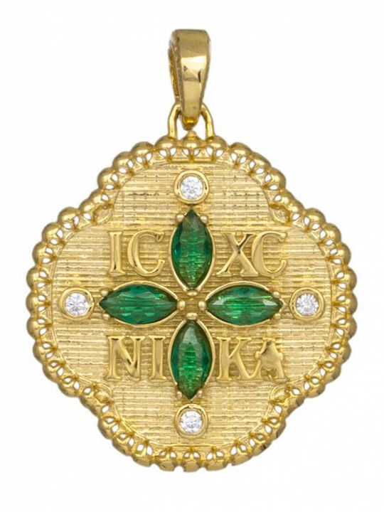 Hängend Anhänger Kinder Amulett Konstantinato aus Gold 14K 050777