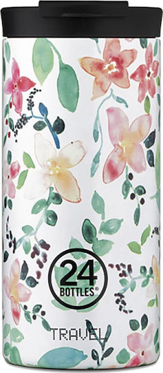 24Bottles Travel Tumbler Glass Thermos Stainless Steel 600ml Multicolour with Straw and Handle
