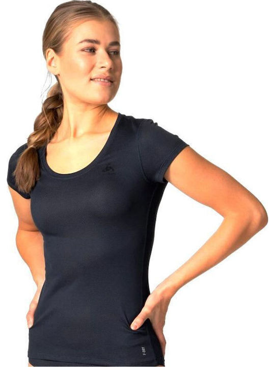 Odlo Active Fdry Light Γυναικεία Ισοθερμική Κοντομάνικη Μπλούζα Μαύρη