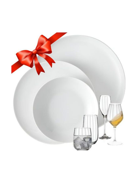 Lubiana White Porcelain Dinnerware Set 120pcs