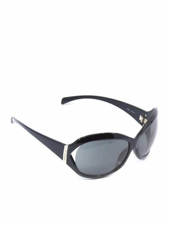 Sting Women's Sunglasses with Black Plastic Frame and Black Lens SS6342 Z42