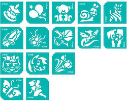 Set mit 15 temporären Tattoo-Schablonen Tytoo Kkcst4530033 Happy Birthday