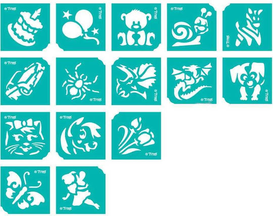 Set mit 15 temporären Tattoo-Schablonen Tytoo Kkcst4530033 Happy Birthday