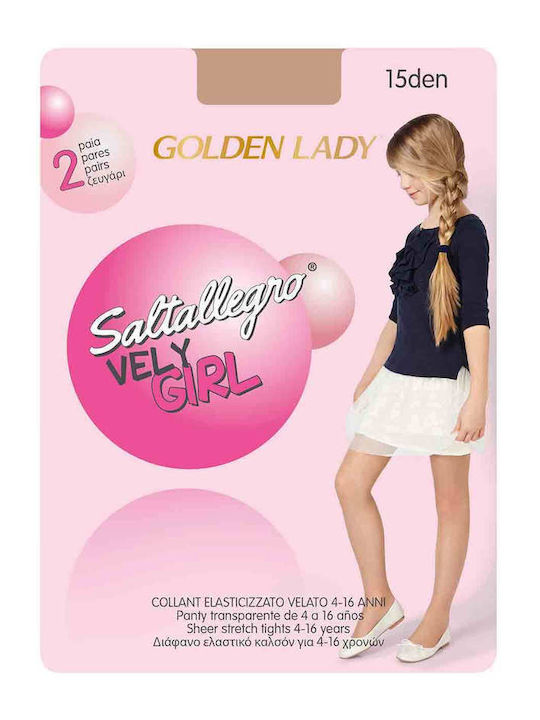 Καλσόν Κορίτσι Golden Lady "vely Girl" 2 Ζεύγη 15 Den 12jja-001a Melon