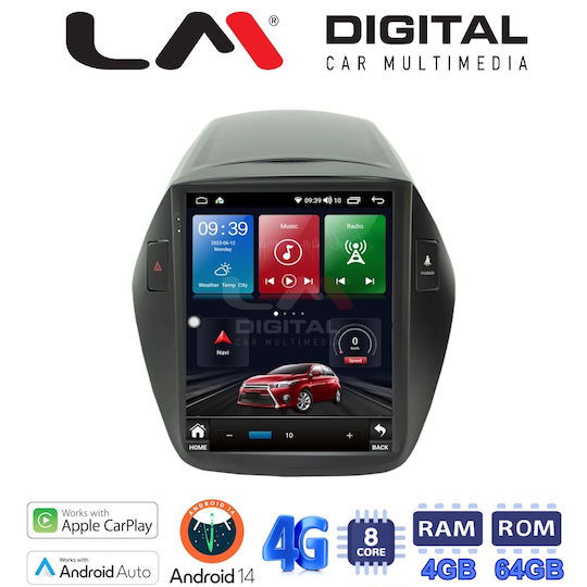LM Digital Ηχοσύστημα Αυτοκινήτου για Hyundai iX35 2009 > 2015 (Bluetooth/USB/WiFi/GPS/Apple-Carplay/Android-Auto) με Οθόνη Αφής 9.7"