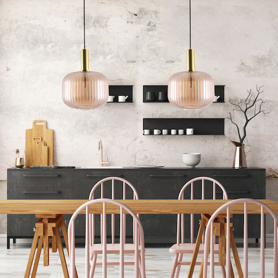 Agora Lighting Verstellbar Hängelampe Francesco Kugel mit Fassung E27 26x26x120cm.