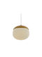 Agora Lighting Ρυθμιζόμενο Κρεμαστό Φωτιστικό Rustic Walnut Μπάλα με Ντουί E27 25x25x120εκ.