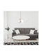 Agora Lighting Ρυθμιζόμενο Κρεμαστό Φωτιστικό Διάφανο Μπάλα με Ντουί E27 25x25x125εκ.