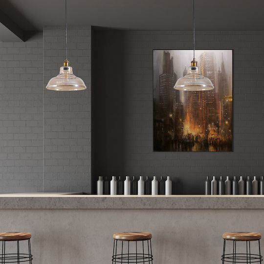 Agora Lighting Κρεμαστό Φωτιστικό Χρυσό 28x28x128εκ. Agora Lighting Κρεμαστό Φωτιστικό Χρυσό 28x28x128εκ.