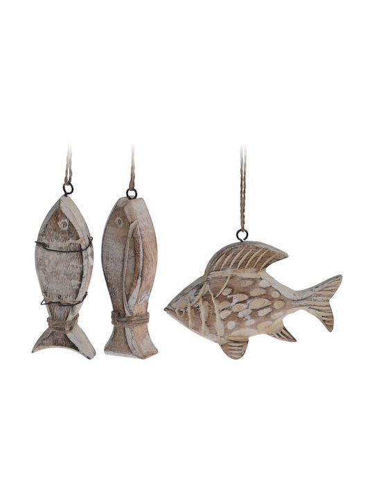 Wooden Fish Rustic 12x8x2cm 3 designs