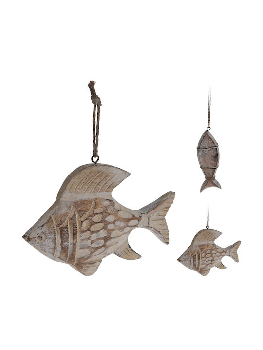 Wooden Fish Rustic 16x10x2cm 3 designs