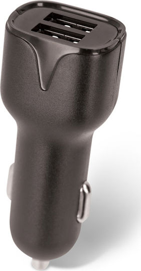 Setty Auto-Ladegerät 2.4A mit Anschlüssen: 2xUSB Schwarz Farbe
