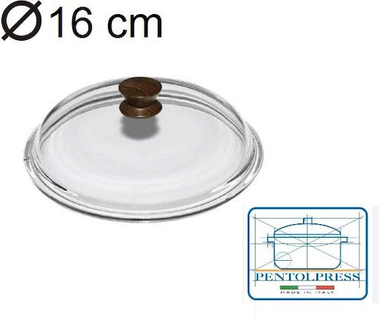 Bass Polska Καπάκι για Τηγάνι και Κατσαρόλα Γυάλινο 16cm