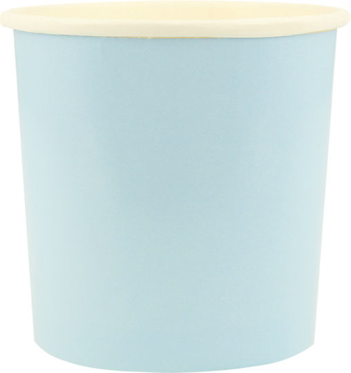 Meri Meri Summer Einwegbecher Papier Hellblau 256ml 8Stück