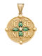 Charm Talisman Konstantin mit Steinen aus 9K Gold mit Zirkon