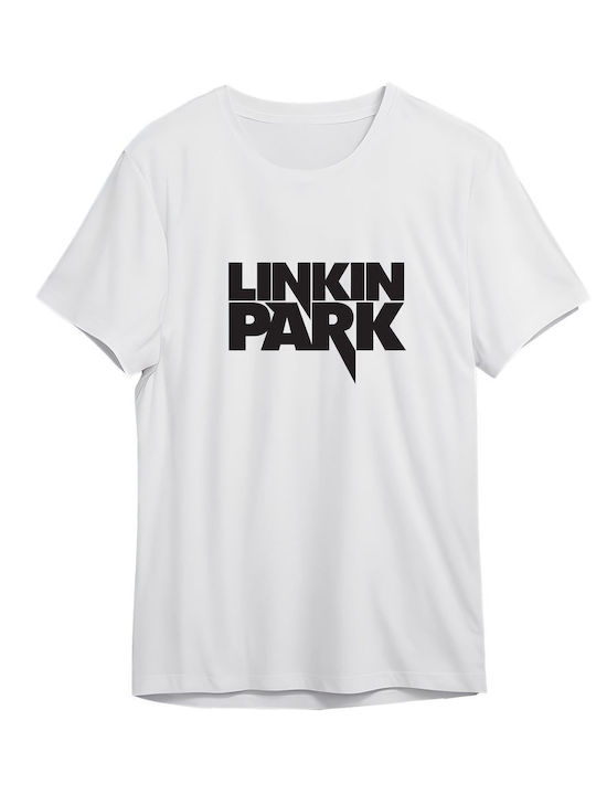 T-shirt Linkin Park Logo Name Art1 Rock Avenue White
