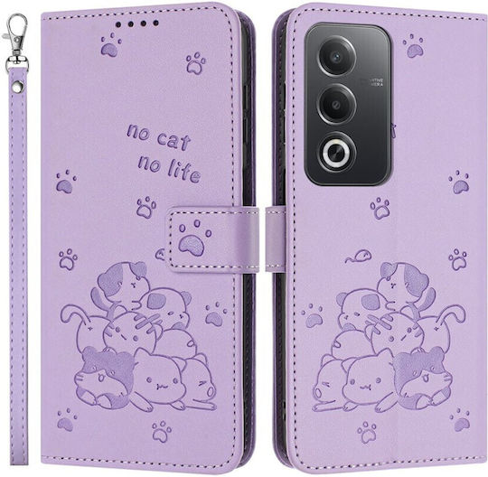No Cat No Life Wallet Purple (Oppo A80 5G)