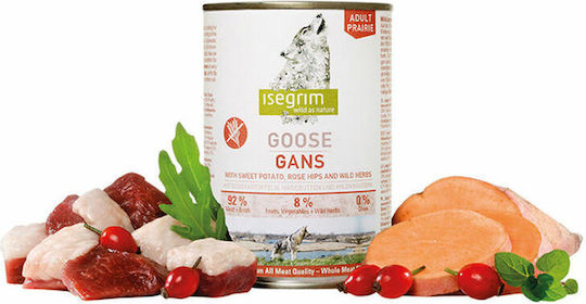 Isegrim Wet Food Dogs in Cans with Meat, Chicken, Salmon and Vegetables 400gr