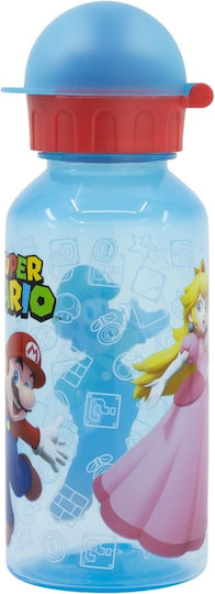 Stor Kids Water Bottle Super Mario Plastic 370ml (Various Designs/Colours)