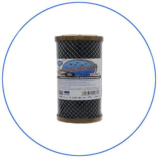 Aqua Filter Ersatz-Wasserfilter für die Arbeitsplatte und unter der Arbeitsplatte aus Aktivkohle 10" Groß-Blau 5 μm (Mikrometer)