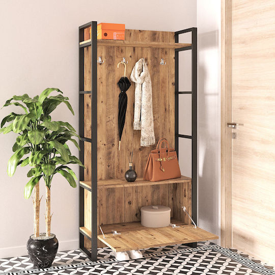 Eingangsmöbel mit Schuhschrank Pine 90x34x180cm