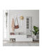 Ramda Έπιπλο Εισόδου με Παπουτσοθήκη White 137x35x154εκ.
